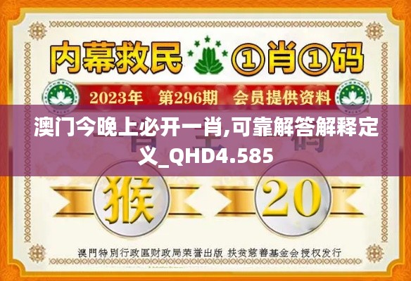 澳門今晚上必開一肖,可靠解答解釋定義_QHD4.585