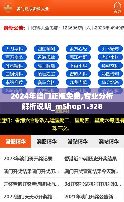 2024年澳門(mén)正版免費(fèi),專(zhuān)業(yè)分析解析說(shuō)明_mShop1.328