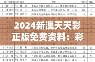 2024新澳天天彩正版免費(fèi)資料：彩市資訊的權(quán)威集合