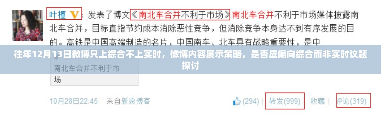 微博內容展示策略調整，偏向綜合議題而非實時議題探討