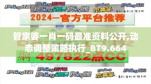 管家婆一肖一碼最準資料公開,動態(tài)調(diào)整策略執(zhí)行_BT9.664