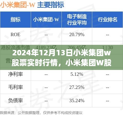 2024年12月13日小米集團W股票實時行情深度解析，特殊日的股市觀察