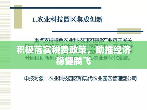 積極落實稅費政策，助推經(jīng)濟穩(wěn)健騰飛