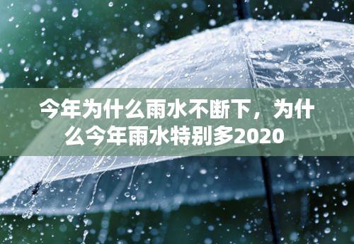 今年為什么雨水不斷下，為什么今年雨水特別多2020 